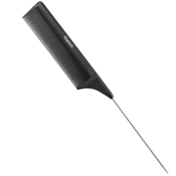 Расческа парикмахерская с металлическим хвостиком 231*27 мм Carbon fiber Kapous 1 шт