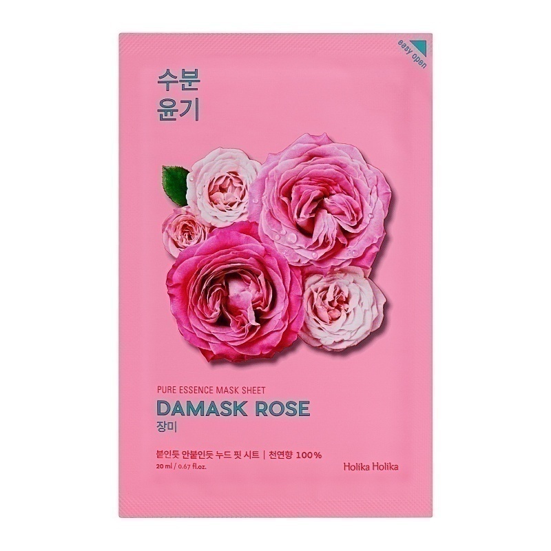 Увлажняющая тканевая маска Дамасская роза Pure Essence Mask Sheet Damask Rose holika holika pure essence mask sheet pearl маска тканевая осветляющая жемчуг 20 мл