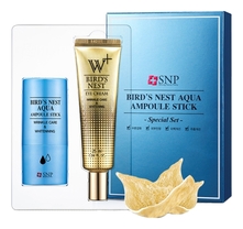 Набор для ухода за кожей лица SNP Bird's Nest Aqua Ampoule Stick Promotional Set 