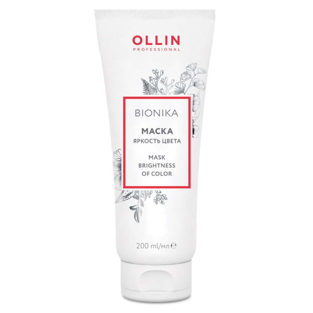 Маска для окрашенных волос Яркость цвета Ollin BioNika шампунь для окрашенных волос стабилизатор а ollin silk touch