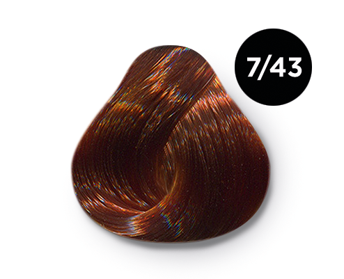 Перманентная крем-краска для волос Ollin Color (770570, 7/43, русый медно-золотистый, 100 мл, Русый) перманентная краска для волос 10 minute permanent color 177 1 1n 100 мл