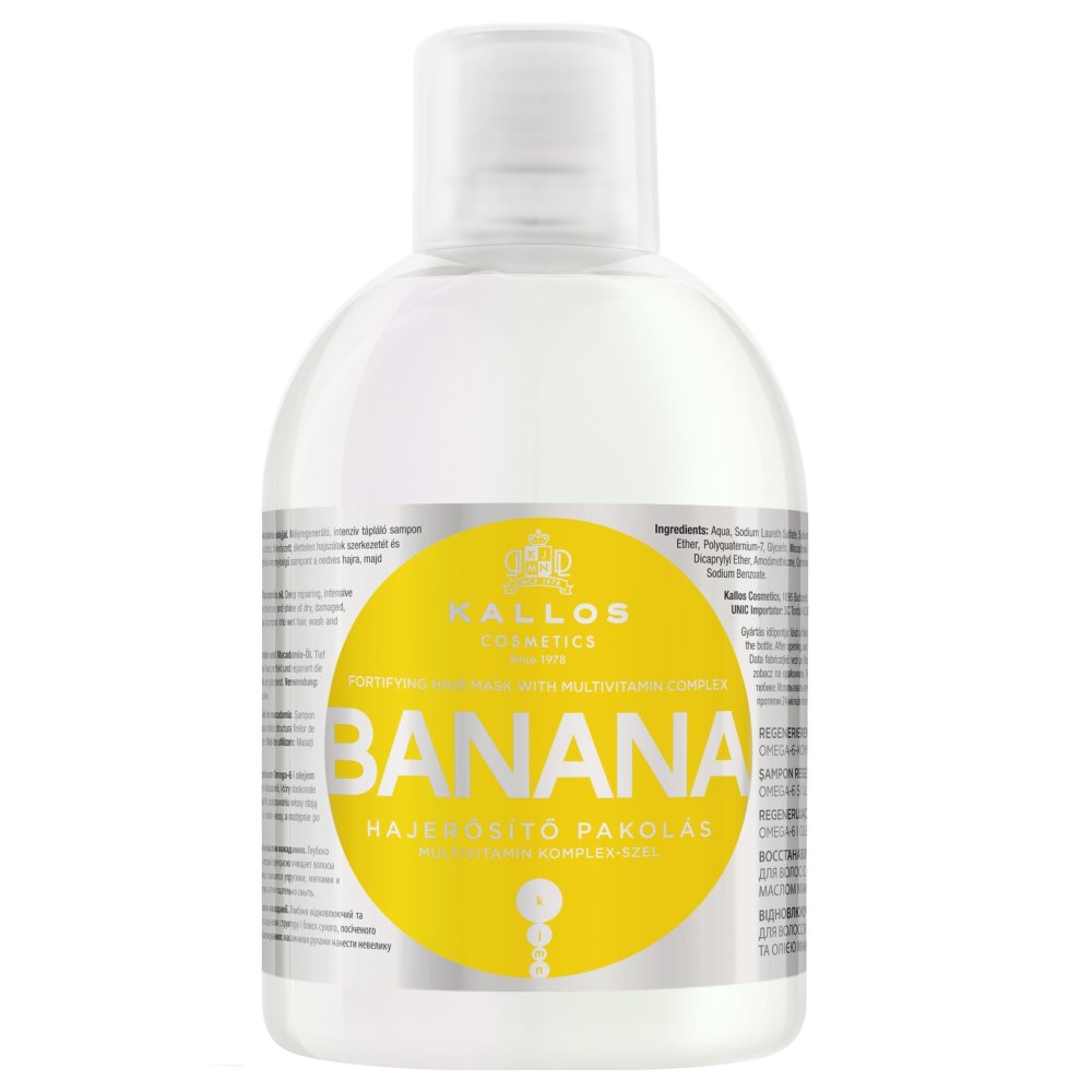 Шампунь для укрепления волос с мульти-витаминным комплексом и экстрактом Банана KJMN