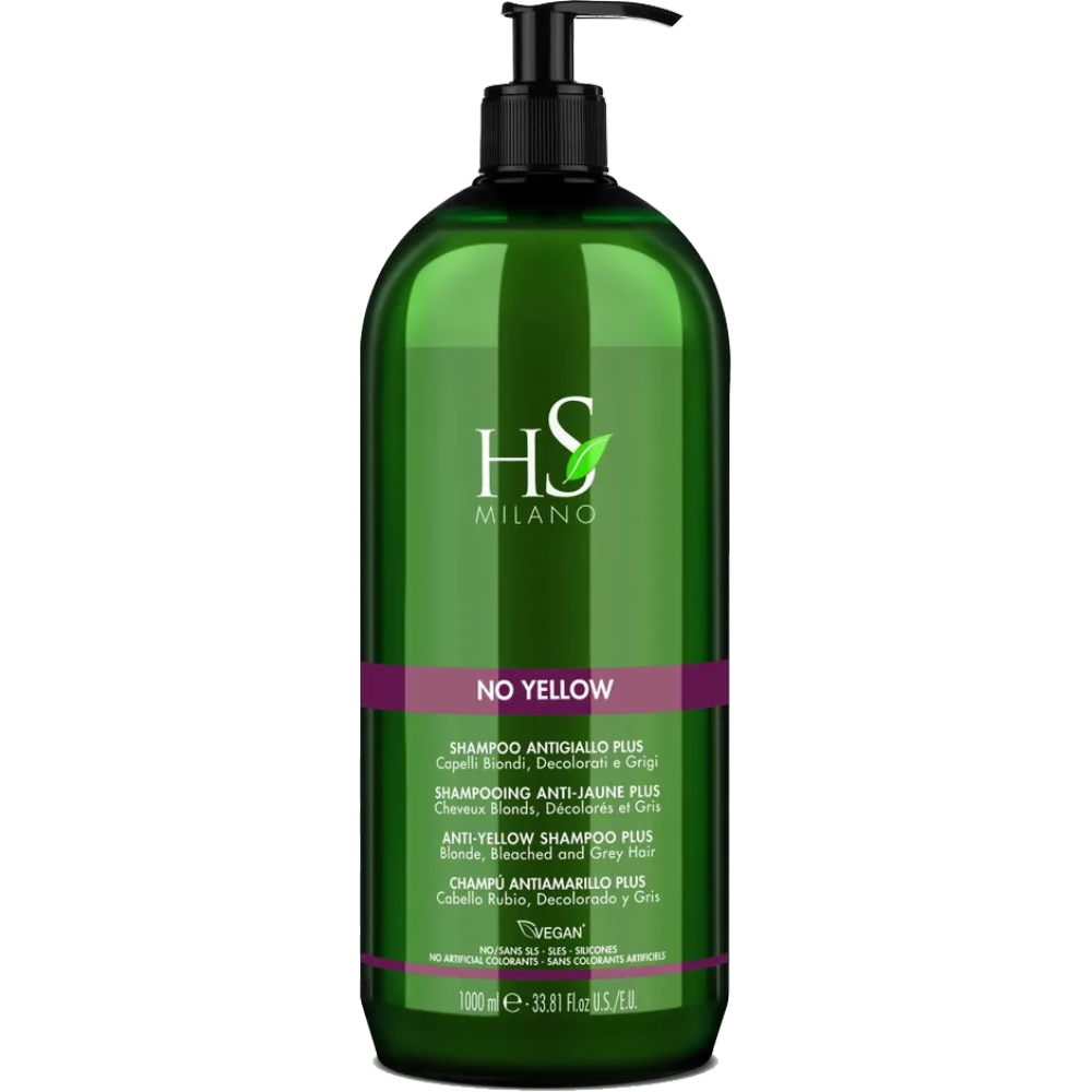 Шампунь для светлых и осветленных волос Hs No Yellow. Shampoo Antigiallo Plus (7262, 1000 мл) восстанавливающий шампунь для поврежденных волос purify reale intense nutrition shampoo