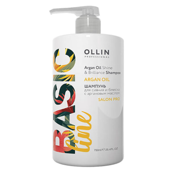 Шампунь для сияния и блеска с аргановым маслом Argan Oil Shine & Brilliance Ollin Basic Line Ollin Professional 750 мл