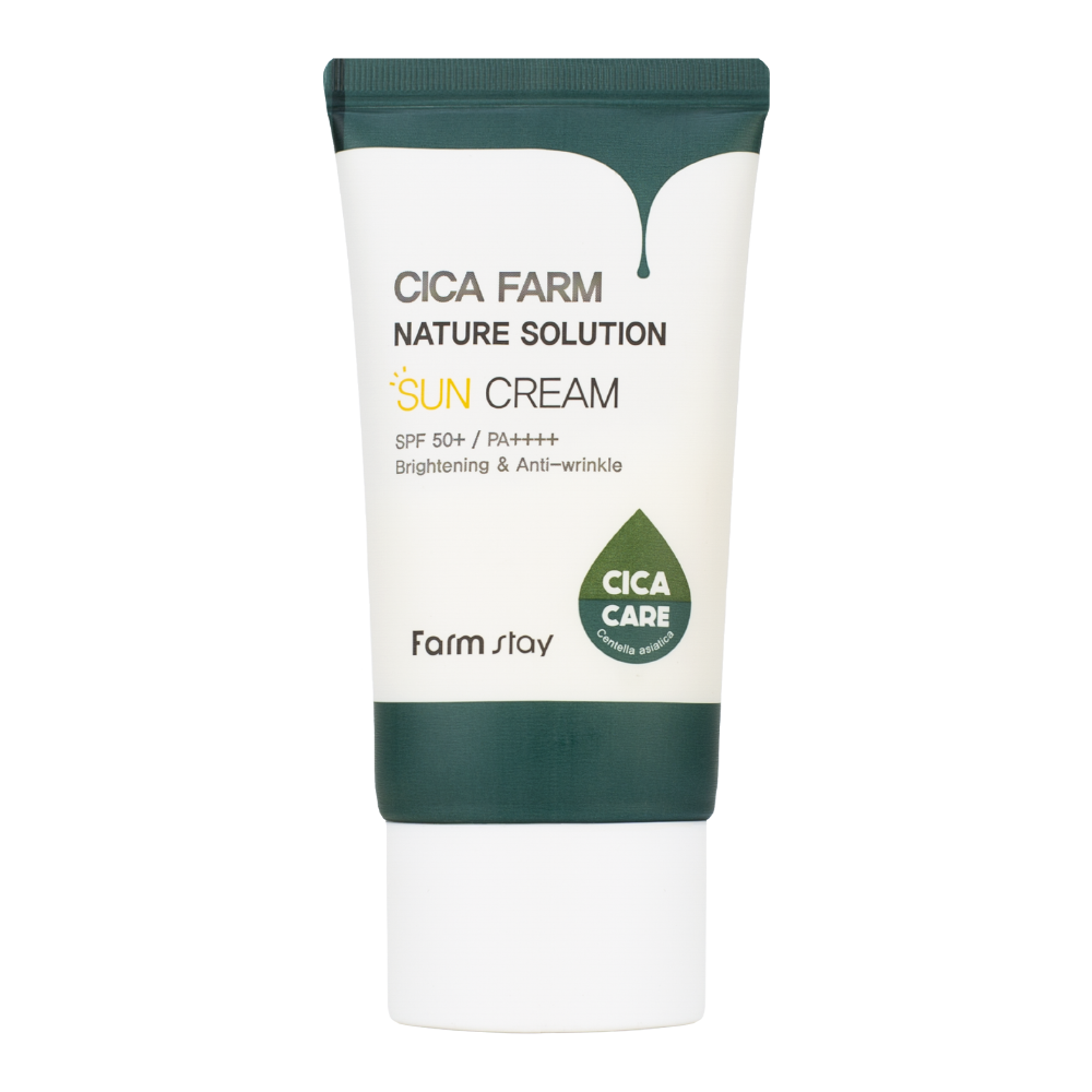 Восстанавливающий солнцезащитный крем SPF50+ Cica Farm Nature Solution Sun Cream icon skin солнцезащитный крем spf 30 pa invisible touch 50
