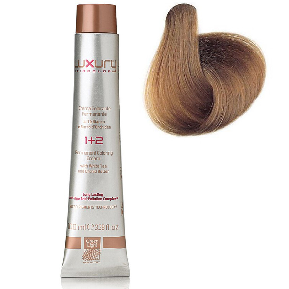 Стойкая крем-краска Светлый Матовый блондин 8.7 Luxury Hair Color Light Mat Blond 8.7