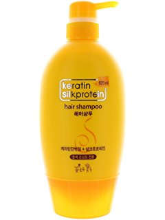 Увлажняющий шампунь для волос с протеинами шелка Keratin Silkprotein Hair Shampoo