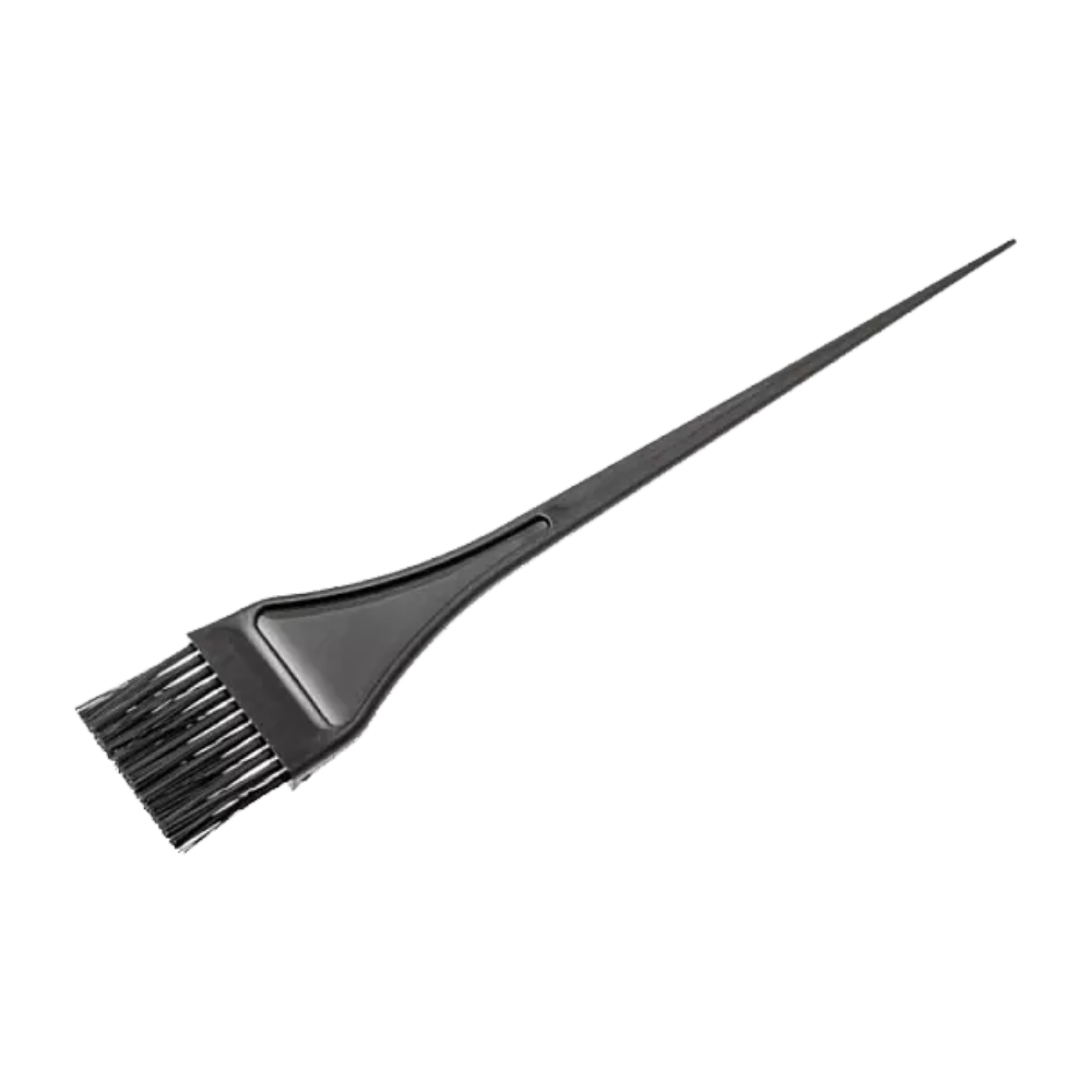 Кисть для окрашивания волос с фигурной ручкой средняя черная мочалка банная лента 10 х 60 см с ручкой средняя жесткость банные штучки женский