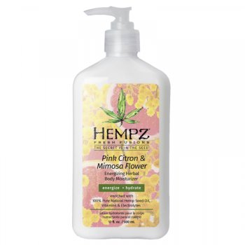 Молочко для тела увлажняющее Розовый Лимон и Мимоза Pink Citron & Mimosa Flower Herbal Body Moisturizer Hempz 500 мл