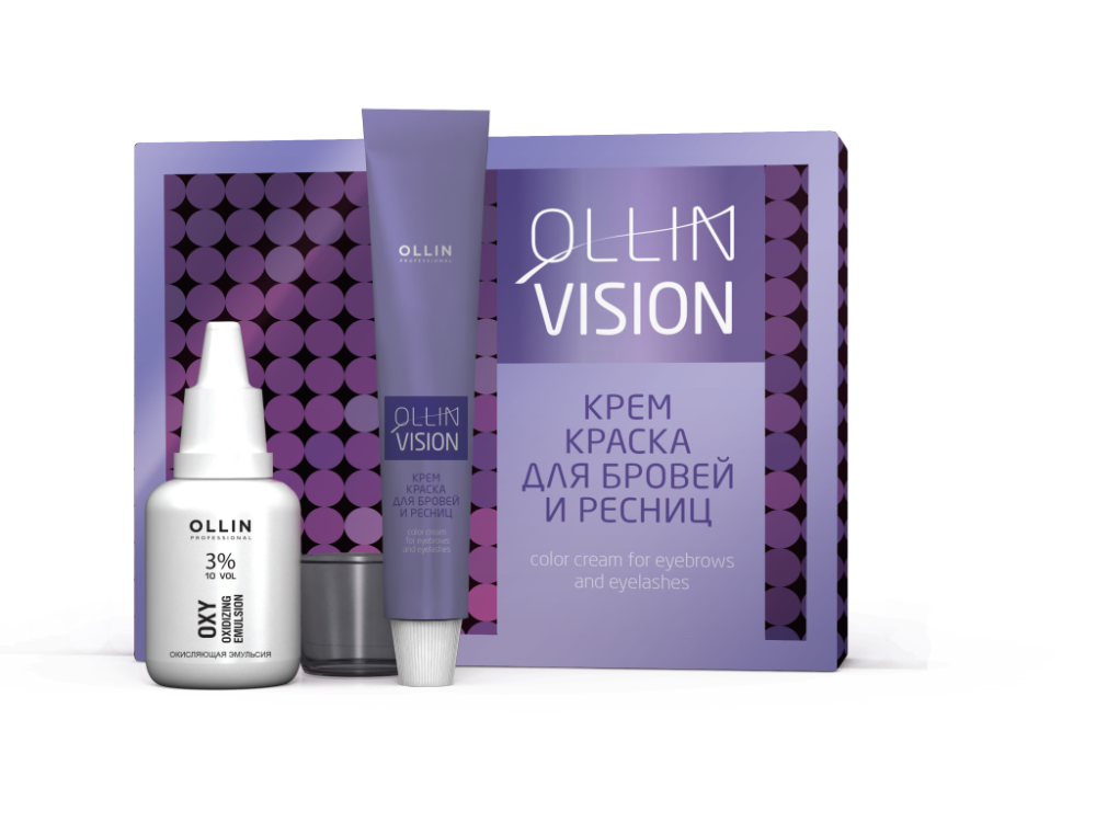 Крем-краска для бровей и ресниц цвет Коричневый Ollin Vision Set