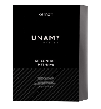 Полуперманентное выпрямление натуральных и окрашенных волос Kit Unamy Control Intense (Kemon)