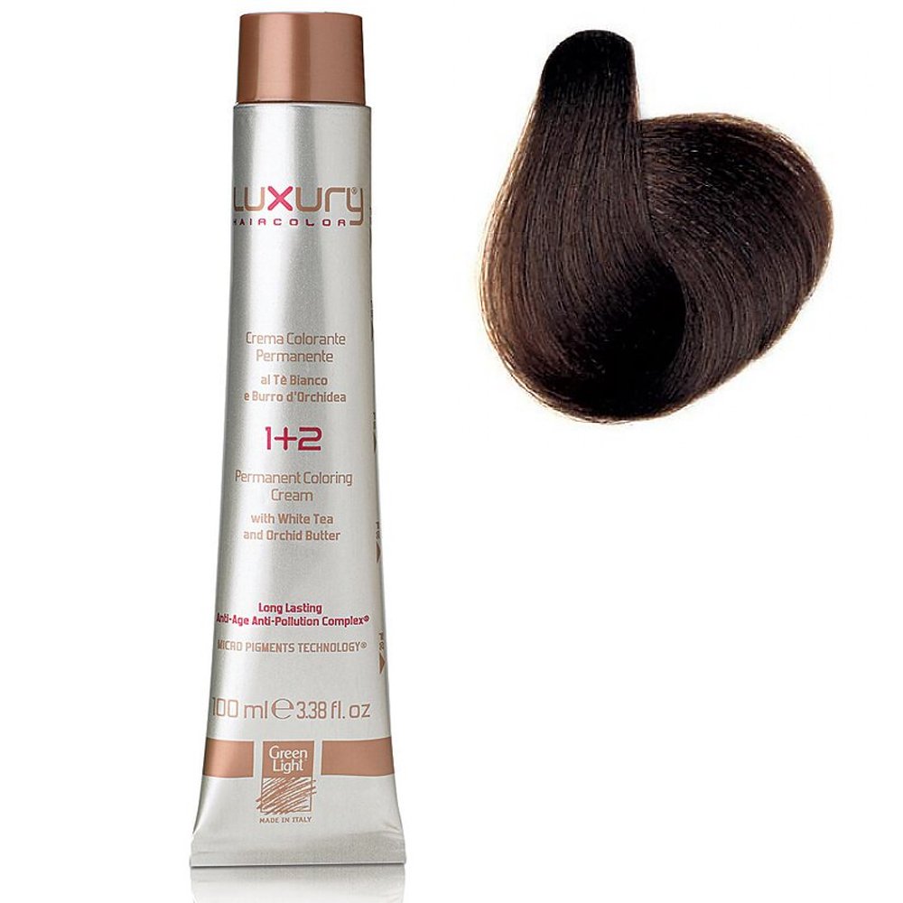 Стойкая крем-краска Интенсивный светлый золотой каштан 5.33 Luxury Hair Color Intense Light Golden Brown 5.33