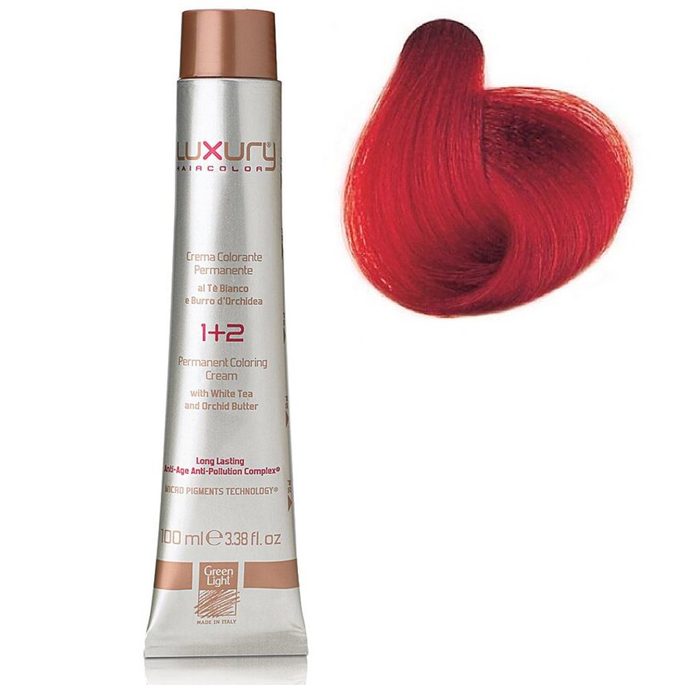 Стойкая крем-краска Интенсивный светлый красный блондин 8.66 Luxury Hair Color Intense Light Red  Blond 8.66