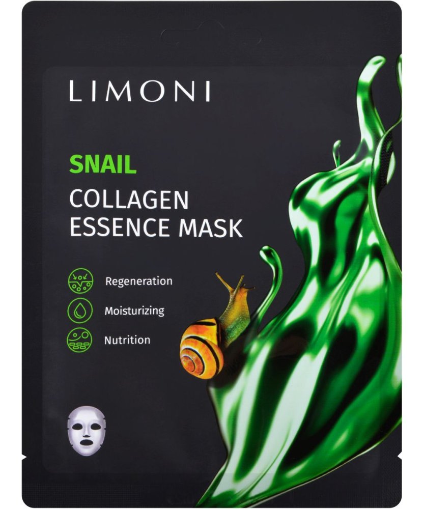 Регенерирующая маска для лица с экстрактом секреции улитки и коллагеном Snail Collagen Essence Mask