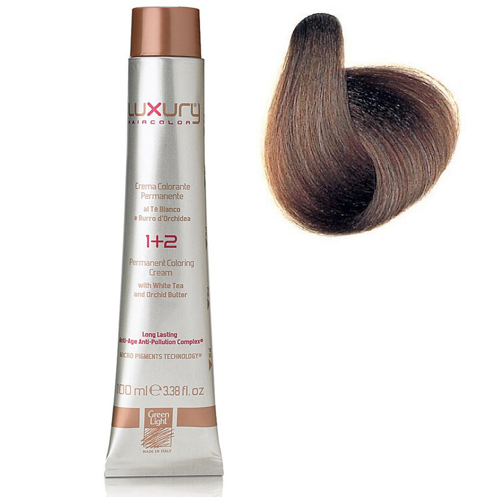 Стойкая крем-краска Теплый блондин 7.003 Luxury Hair Color Warm Blond 7.003