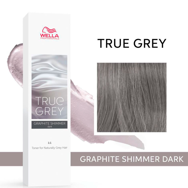 Тонер для натуральных седых волос True Grey (2823, 01, Graphite Shimmer Dark, 60 мл)