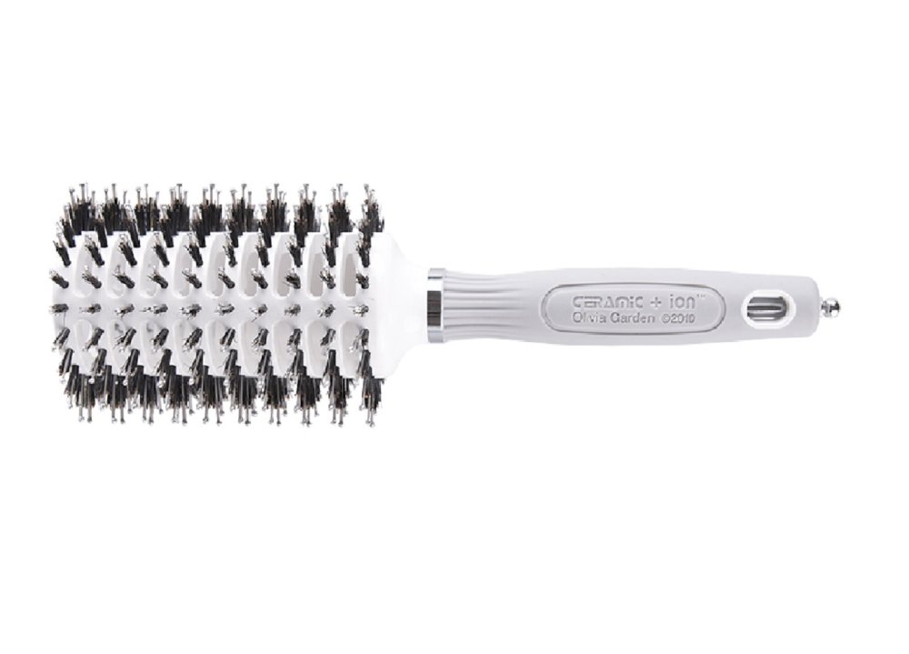 Брашинг для укладки волос Combo керамический + ион, нат.щетина + нейлон Large брашинг для укладки волос pro control 12 мм