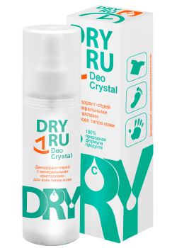 Дезодорант-спрей с минеральными кристаллами для всех типов кожи Deo Cristal Dry Ru 40 г