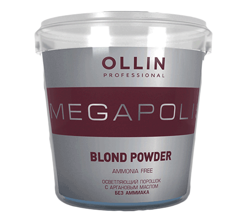 Осветляющий порошок с аргановым маслом без аммиака Ollin Megapolis Blond