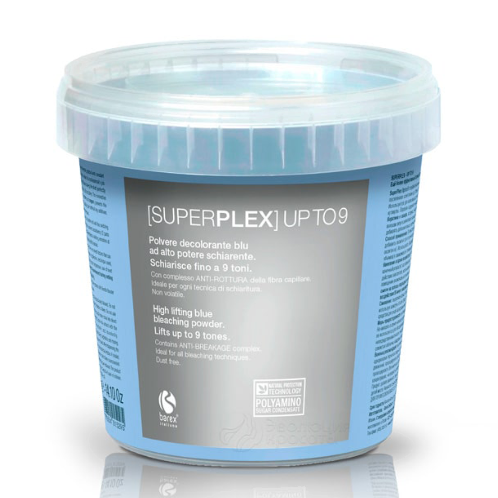 Порошок голубой обесцвечивающий Superplex - Up To 9 обесцвечивающий порошок lisap