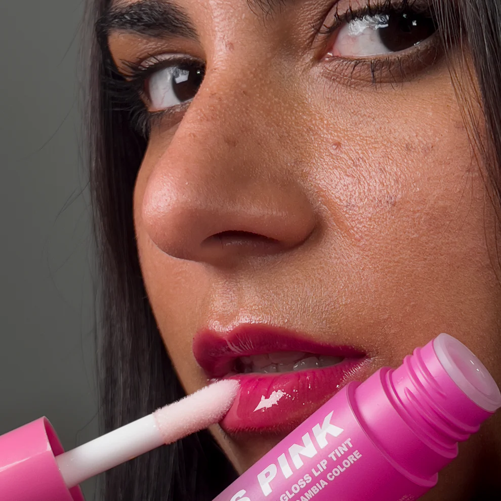 Набор Блеск для губ It's Pink Trasformative Gloss Lip Tint с отшелушивающей щеточкой