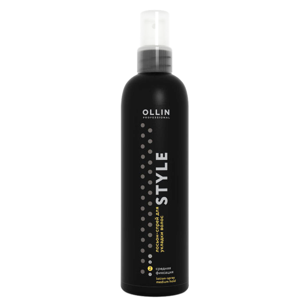 Лосьон-спрей для укладки волос средней фиксации Lotion-Spray Medium Ollin Style лак для укладки подвижной фиксации session spray flex