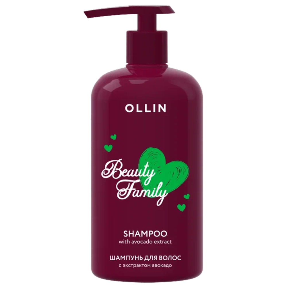 Шампунь для волос с экстрактом авокадо Beauty Family family cosmetics 2 в 1 шампунь для мытья волос – тела green arctic 500 0