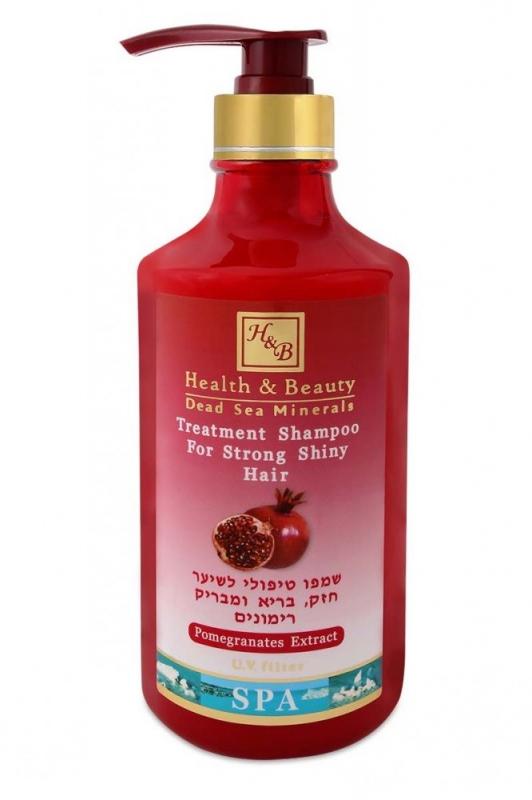 Укрепляющий шампунь для здоровья и блеска волос обогащен гранатовым экстрактом (HB331, 780 мл)