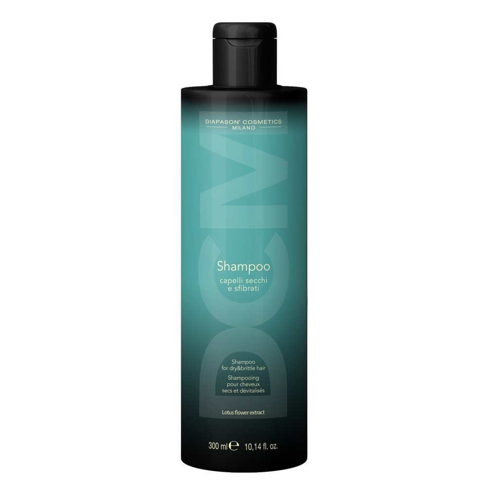Восстан. шампунь для истощенных волос с экстрактом цветов лотоса DCM Shampoo for Dry and Brittle Hair (8053830981508, 300 мл)