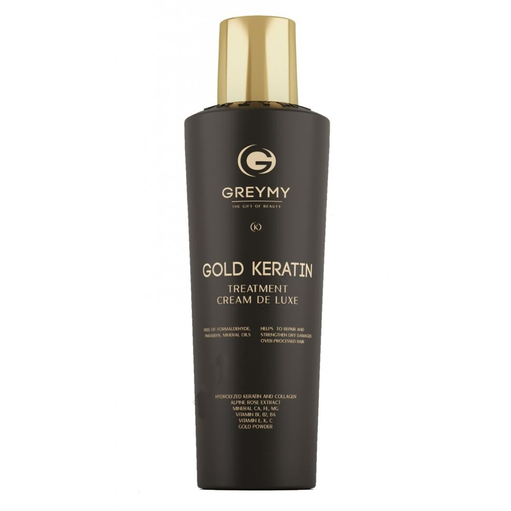 Кератиновый крем для выпрямления с частицами золота Gold Keratin Treatment Cream De Luxe (12729, 500 мл) attar the persian gold 100