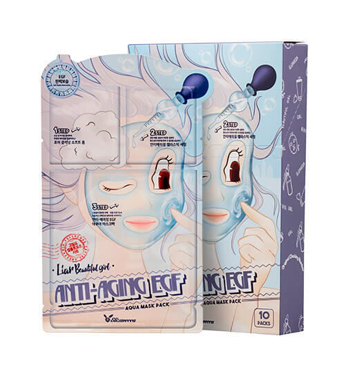 Трехступенчатая антивозрастная маска для лица Anti Aging EGF Aqua Mask Pack