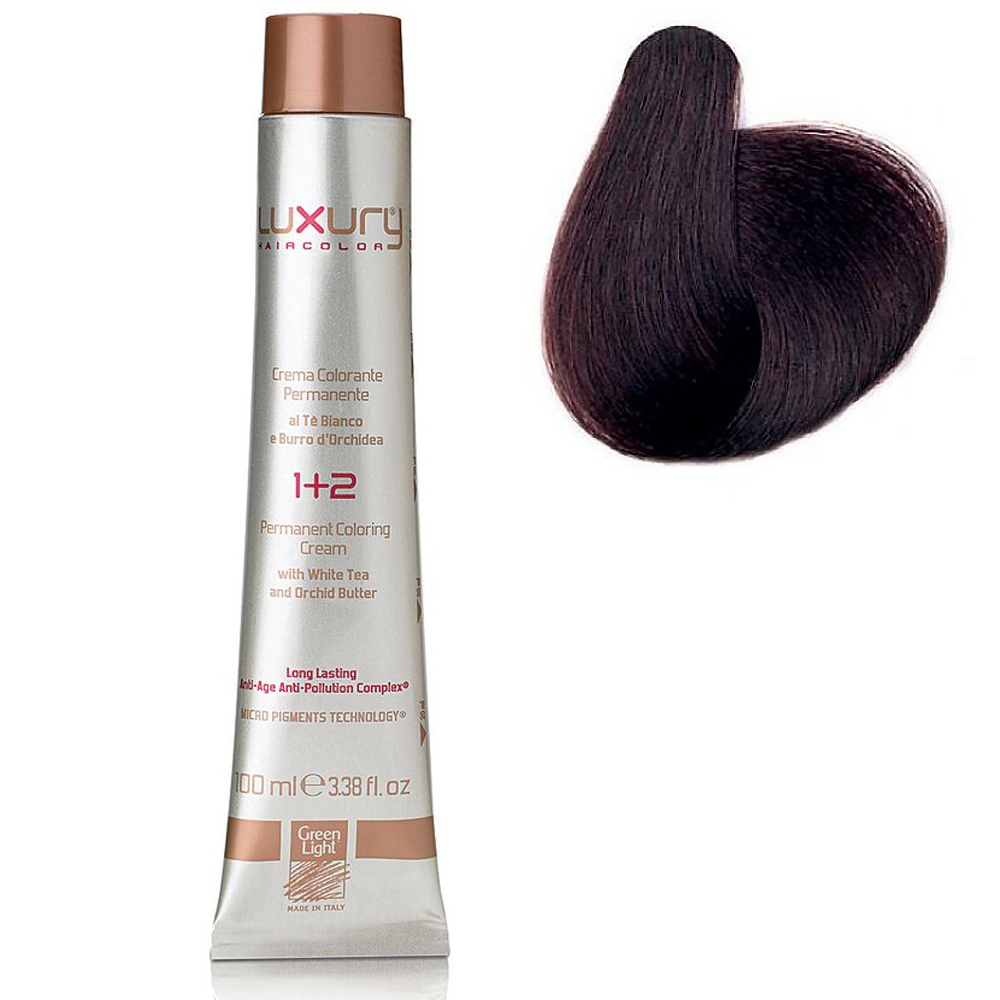 Стойкая крем-краска Махагоновый каштан 4.5 Luxury Hair Color Mahogany Brown 4.5