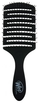 Прямоугольная щетка для быстрой сушки волос черная Flex Dry Paddle Black