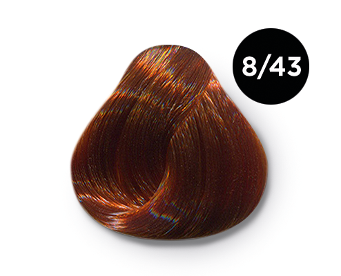 Перманентная крем-краска для волос Ollin Color (770716, 8/43, светло-русый медно-золотистый, 100 мл, Русый) шампунь ollin для волос с экстрактами манго и ягод асаи 500мл и крем спрей 12 в 1250мл