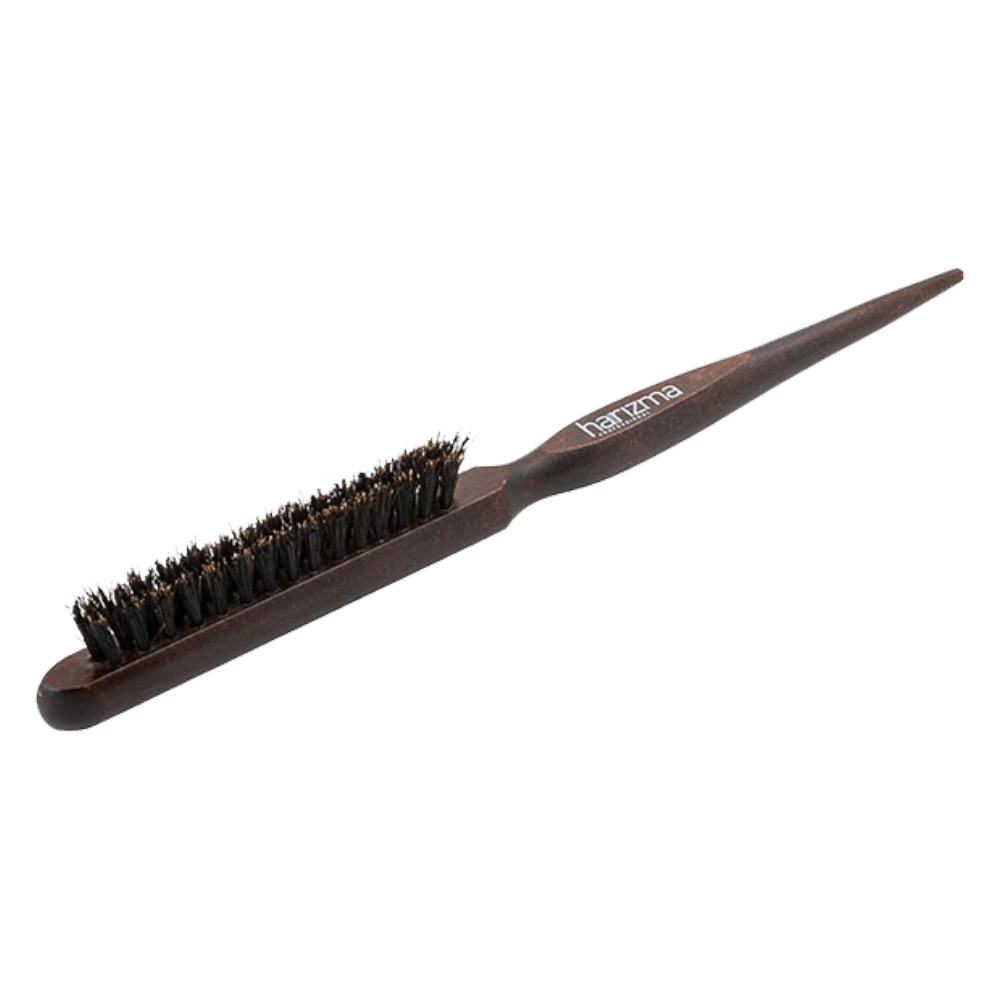 Щётка трёхрядная для волос тёмная натуральная щетина щётка для подметания пола с еврорезьбой 28×5×1 6 см 80 пучков бук синтетическая щетина