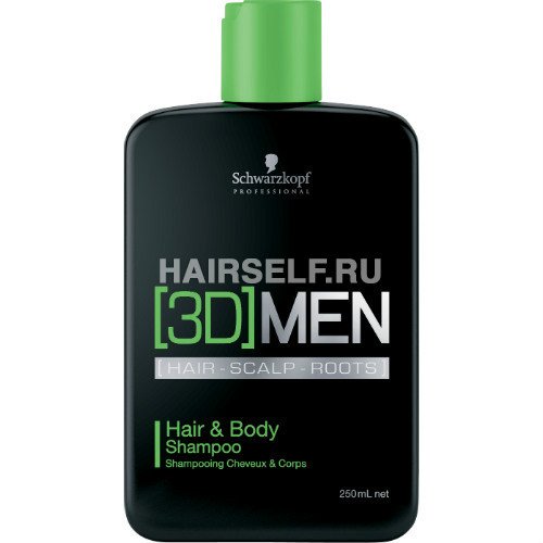 Шампунь для волос и тела 3D Men