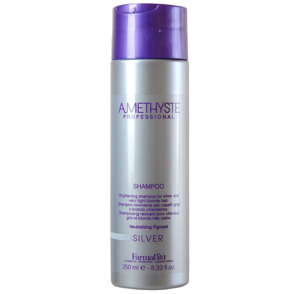 Шампунь для осветленных и седых волос Amethyste Silver Shampoo (50000, 250 мл) серебряный шампунь с анти желтым эффектом performance tech silver shampoo
