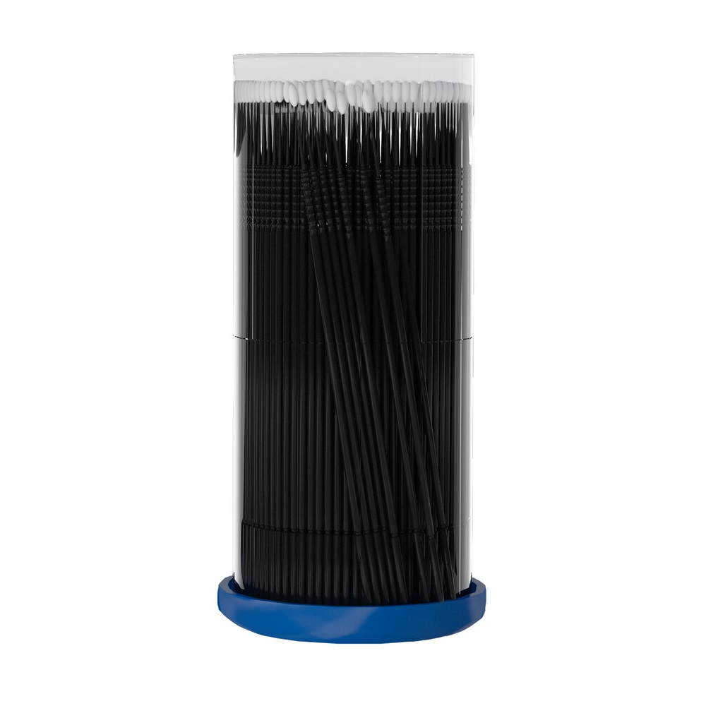 Безворсовые микрощеточки для нанесения жидкостей и гелей, черные, L 2 мм черные флаги