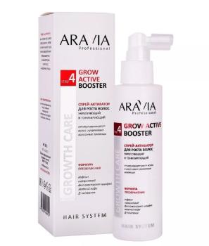Укрепляющий и тонизирующий спрей-активатор для роста волос Grow Active Booster Aravia 150 мл