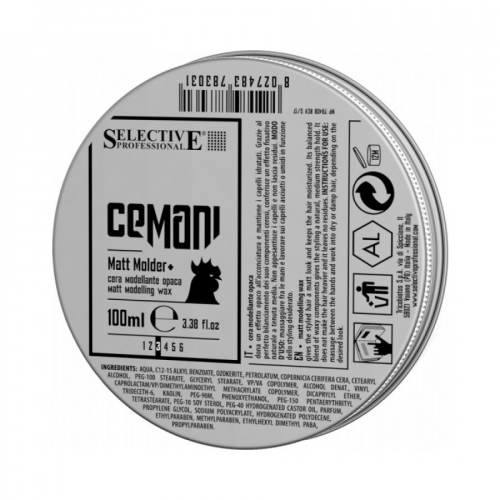 Матовый моделирующий воск Cemani Matt molder (78303, 100 мл) шампунь для ежедневного применения cemani every day