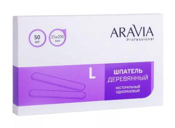 Деревянные одноразовые шпатели размера L (Aravia)