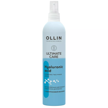 Увлажняющая двухфазная сыворотка для волос с гиалуроновой кислотой Ultimate Care Ollin Professional 250 мл