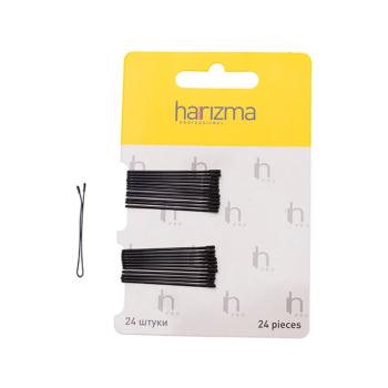 Невидимки 40 мм прямые черные (Harizma)