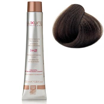 Стойкая крем-краска Темный табачный блондин 6.73 Luxury Hair Color Dark Tobacco Blond 6.73 (Green Light)