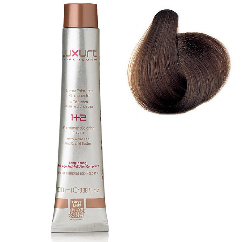 Стойкая крем-краска Интенсивный светлый каштан 5 Luxury Hair Color Intense Light Brown 5
