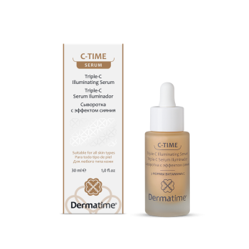 Сыворотка с эффектом сияния 3 формы витамина C C-Time Triple-C Illuminating Serum Dermatime 30 мл