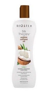 Средство с органическим кокосовым маслом 3 в 1 Biosilk Silk Therapy