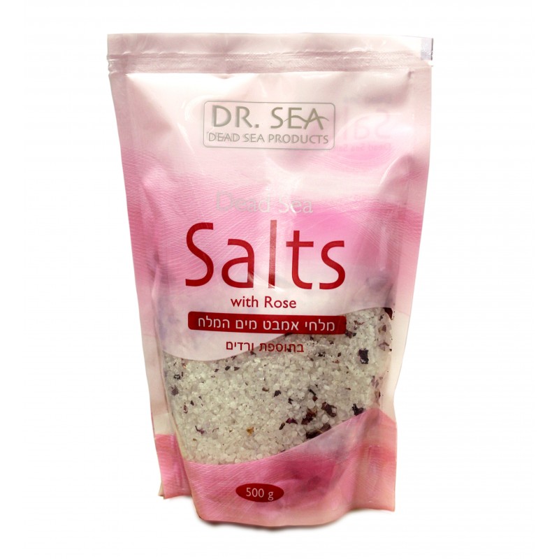 Соль Мертвого моря  с лепестками роз (DS184, 500 г)
