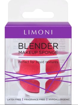Спонж для макияжа в наборе с корзинкой Red Blender Makeup Sponge Limoni 1 шт