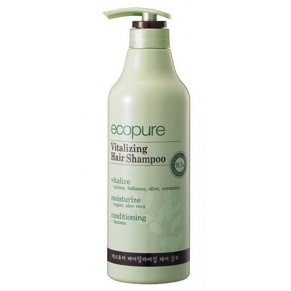 Витаминизирующий шампунь для волос Ecopure Vitalizing Hair Shampoo